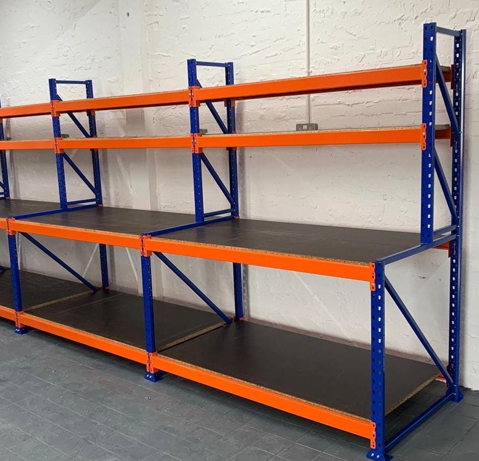 4 Tier Heavy Duty Packing Workbench 2000mm h x 600mm d x 2100mm w - Warehouse Storage Products