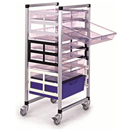 Aluminium Trolley With Trays - Warehouse Storage Products