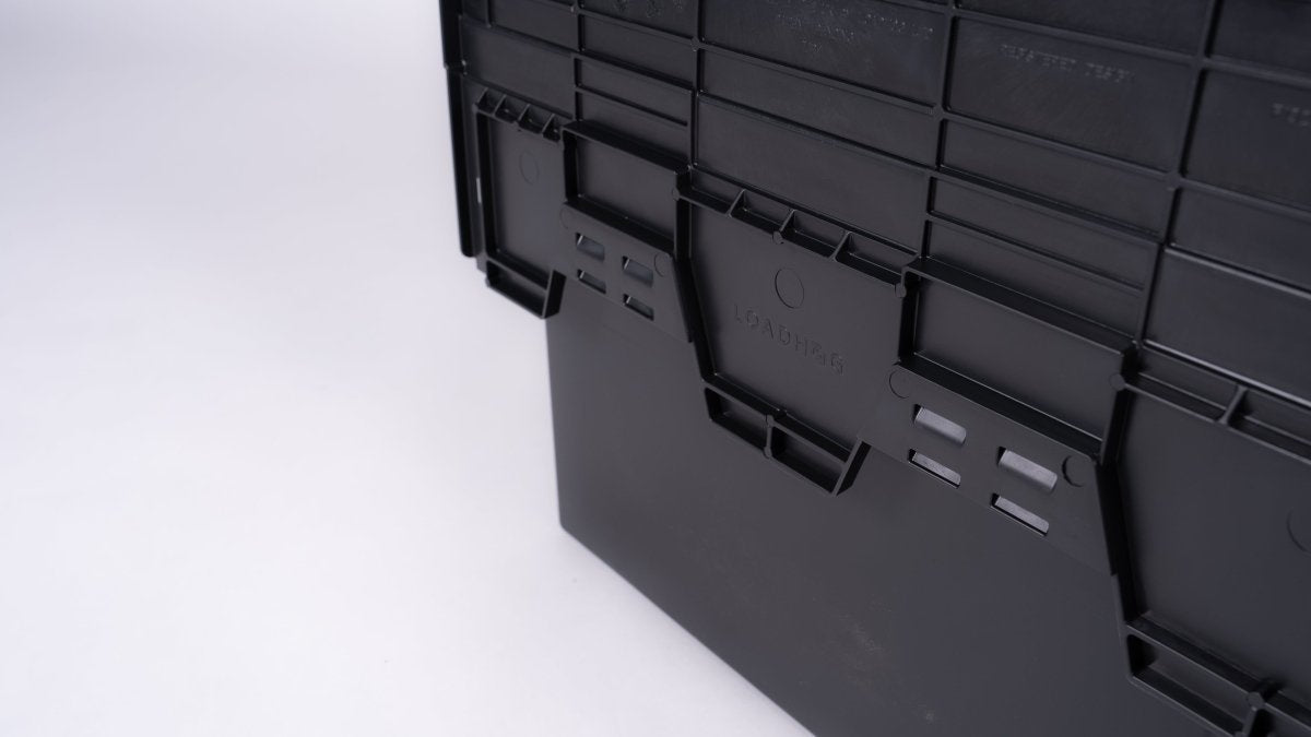 Attached Lid Nested Euro Storage Container 600mm x 400mm - Warehouse Storage Products
