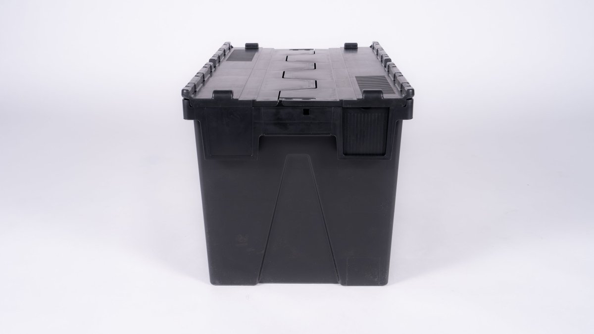 Attached Lid Nested Euro Storage Container 600mm x 400mm - Warehouse Storage Products