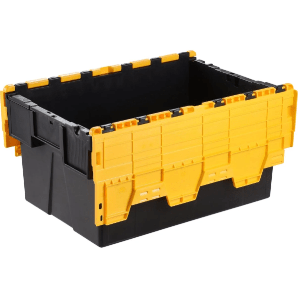 Attached Lid Nested Euro Storage Container 600mm x 400mm - Warehouse Storage Products