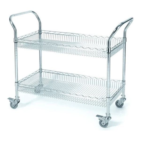 Chrome Plated Wire Tray Trolley - Warehouse Storage Products