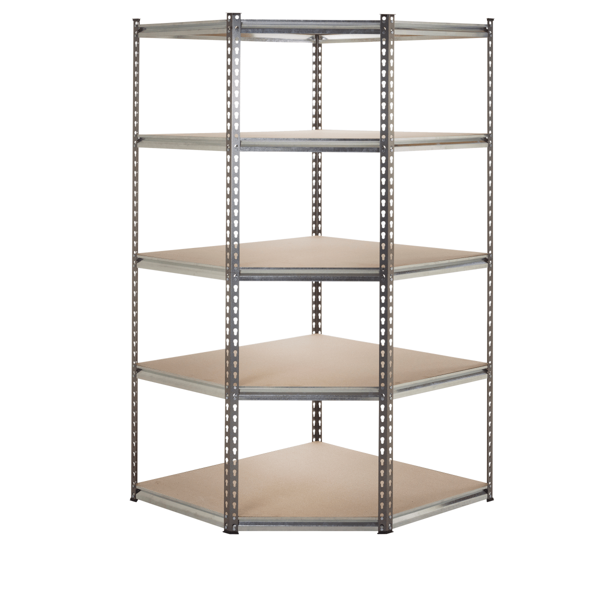 Corner Garage & Shed Standard Shelving 5 Shelves - Warehouse Storage Products