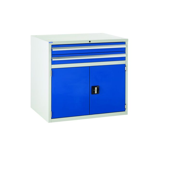 Euroslide Cabinet - 2 Drawers & Double Cupboard - Warehouse Storage Products
