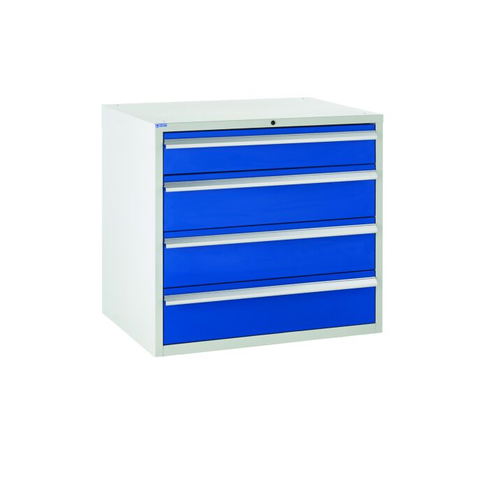 Euroslide Cabinet - 4 Drawers (825H x 900W x 650D) - Warehouse Storage Products