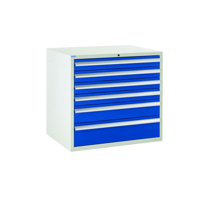 Euroslide Cabinet - 6 Drawers (825H x 900W x 650D) - Warehouse Storage Products