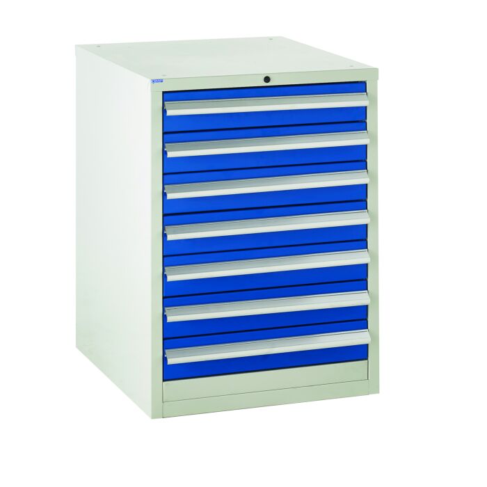 Euroslide Cabinet - 7 Drawers (825H x 600W x 650D) - Warehouse Storage Products
