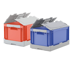 Folding Euro Containers With Lid - Warehouse Storage Products