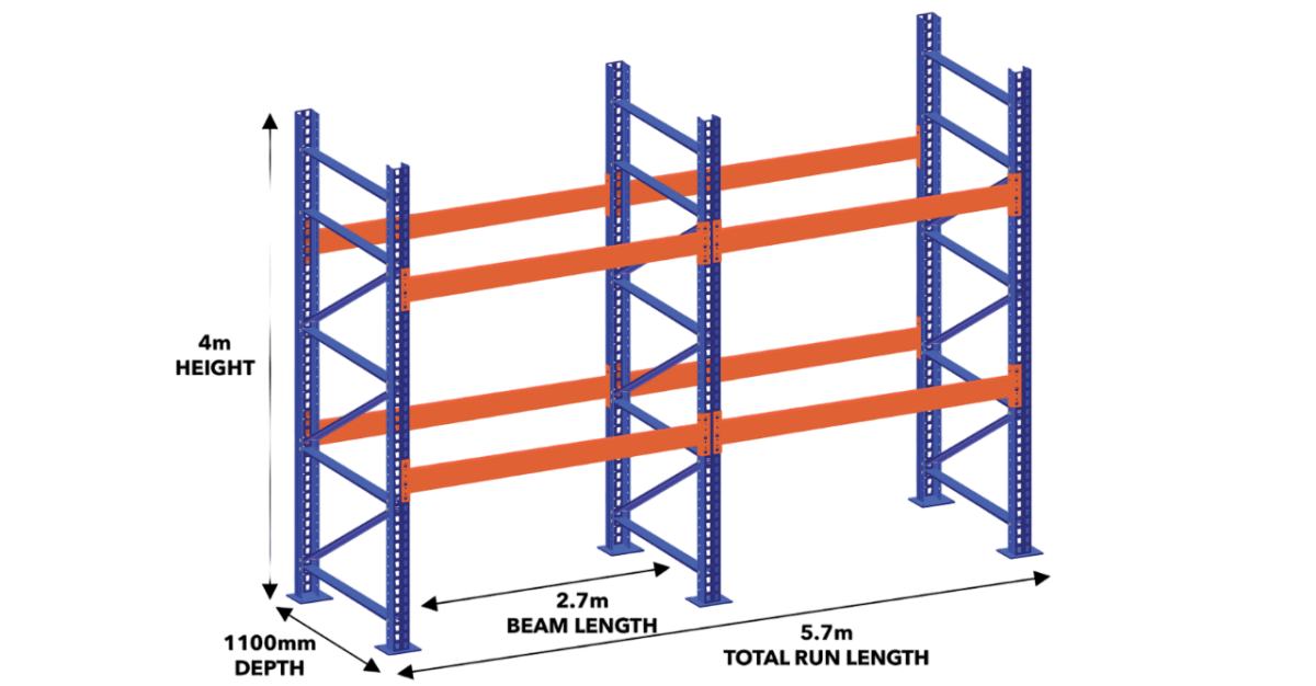 Heavy Duty 6m High Pallet Racking plus Various Number of Levels - Warehouse Storage Products