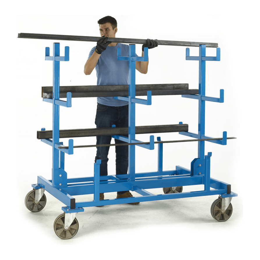 Heavy Duty Mobile Bar Storage Rack - Warehouse Storage Products