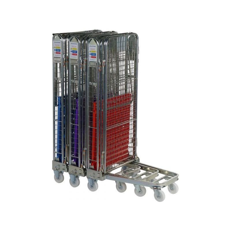 Plastic Base Nestable Roll Containers - Warehouse Storage Products