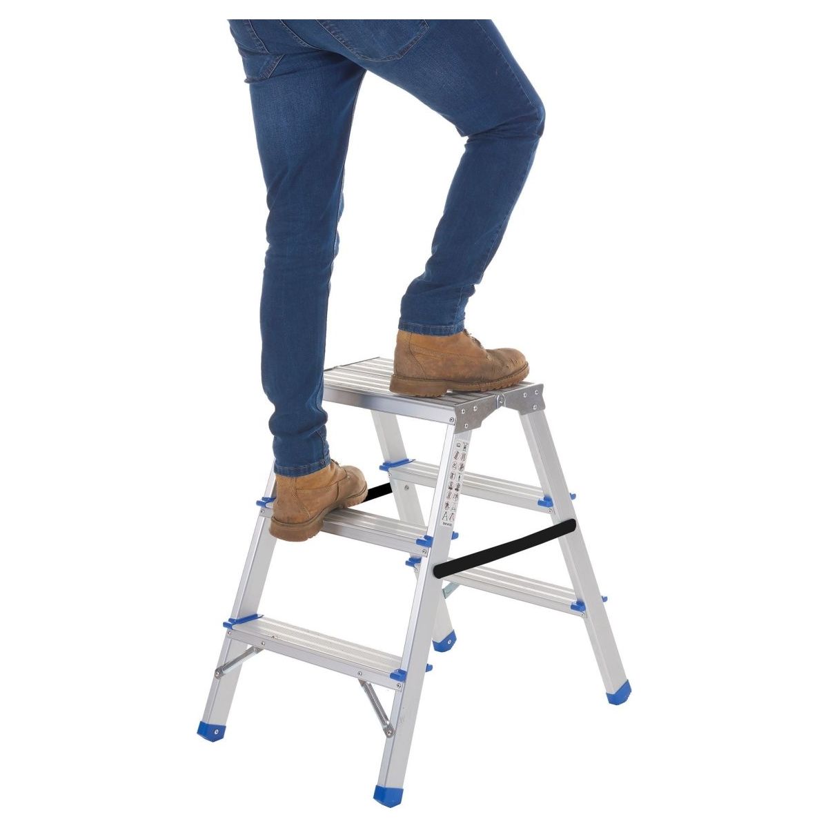 Aluminium Folding Handy Steps (2 & 3 Treads) - Warehouse Storage Products