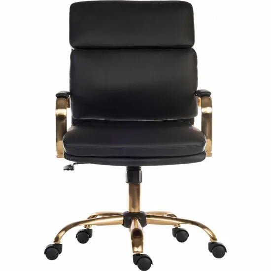 Office Vintage Executive Leather Look Chair Black - Warehouse Storage Products