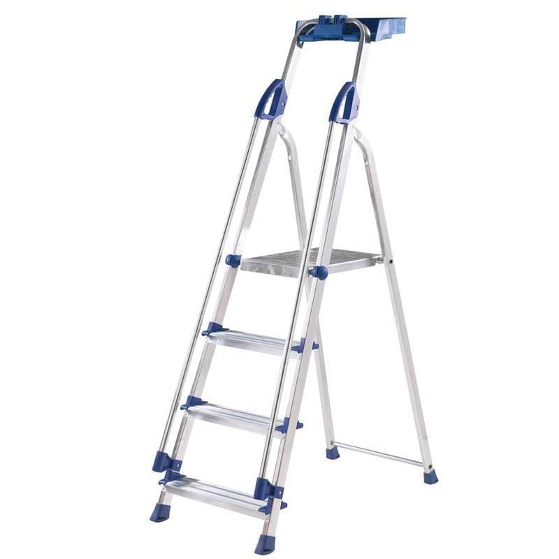 Professional Aluminium Folding Steps with Tool Tray - Warehouse Storage Products