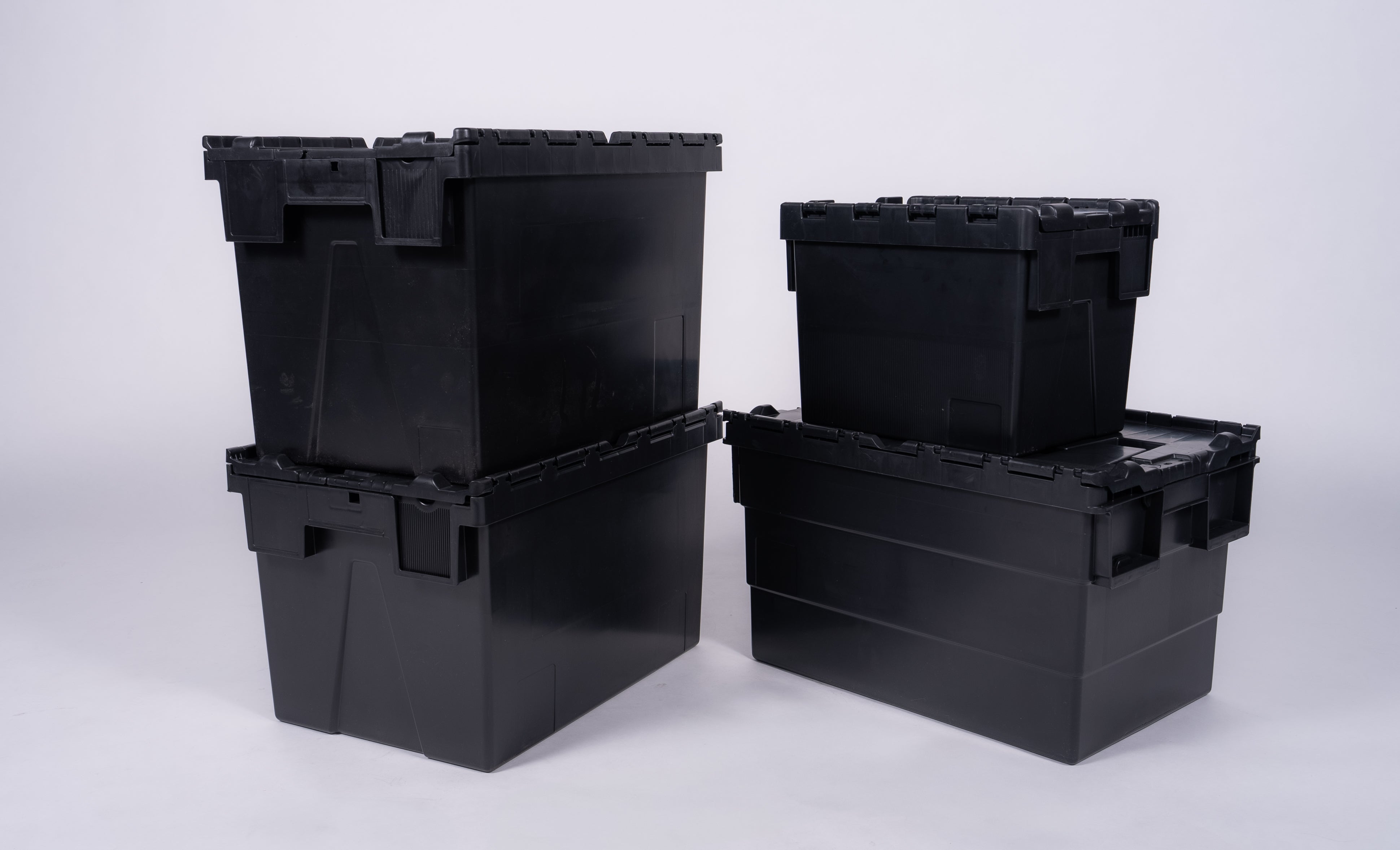 Attached Lid Nested Euro Storage Container 600mm x 400mm
