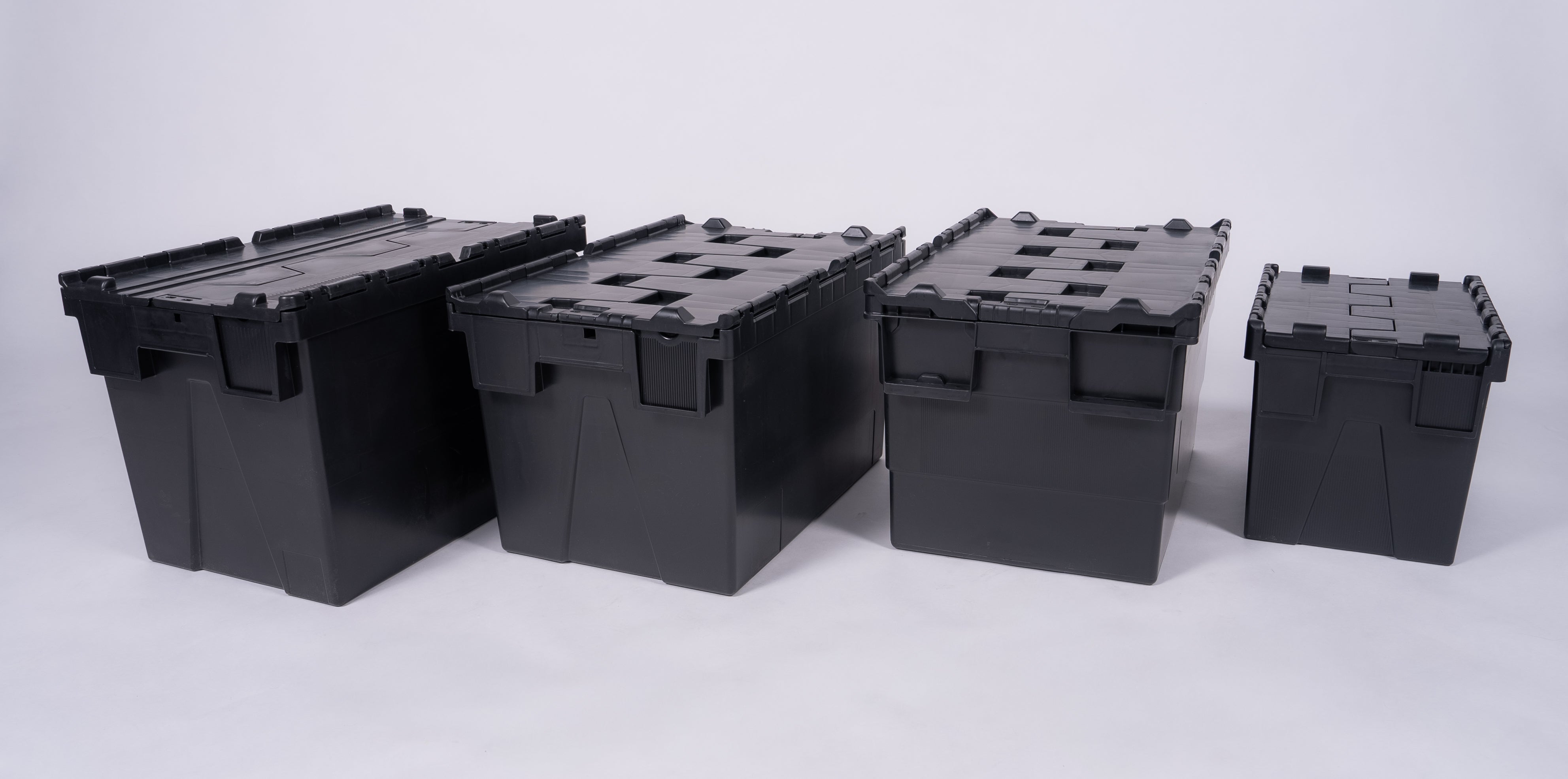 Attached Lid Nested Euro Storage Container 600mm x 400mm