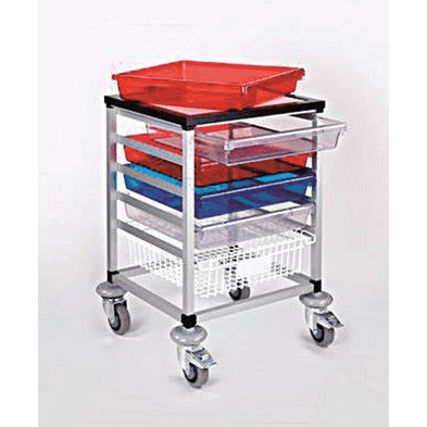 Aluminium Trolley With Trays - Warehouse Storage Products