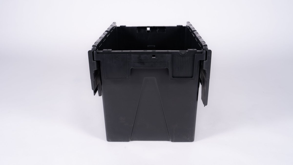 Attached Lid Nested Euro Storage Container 600mm x 400mm - Warehouse Storage Products