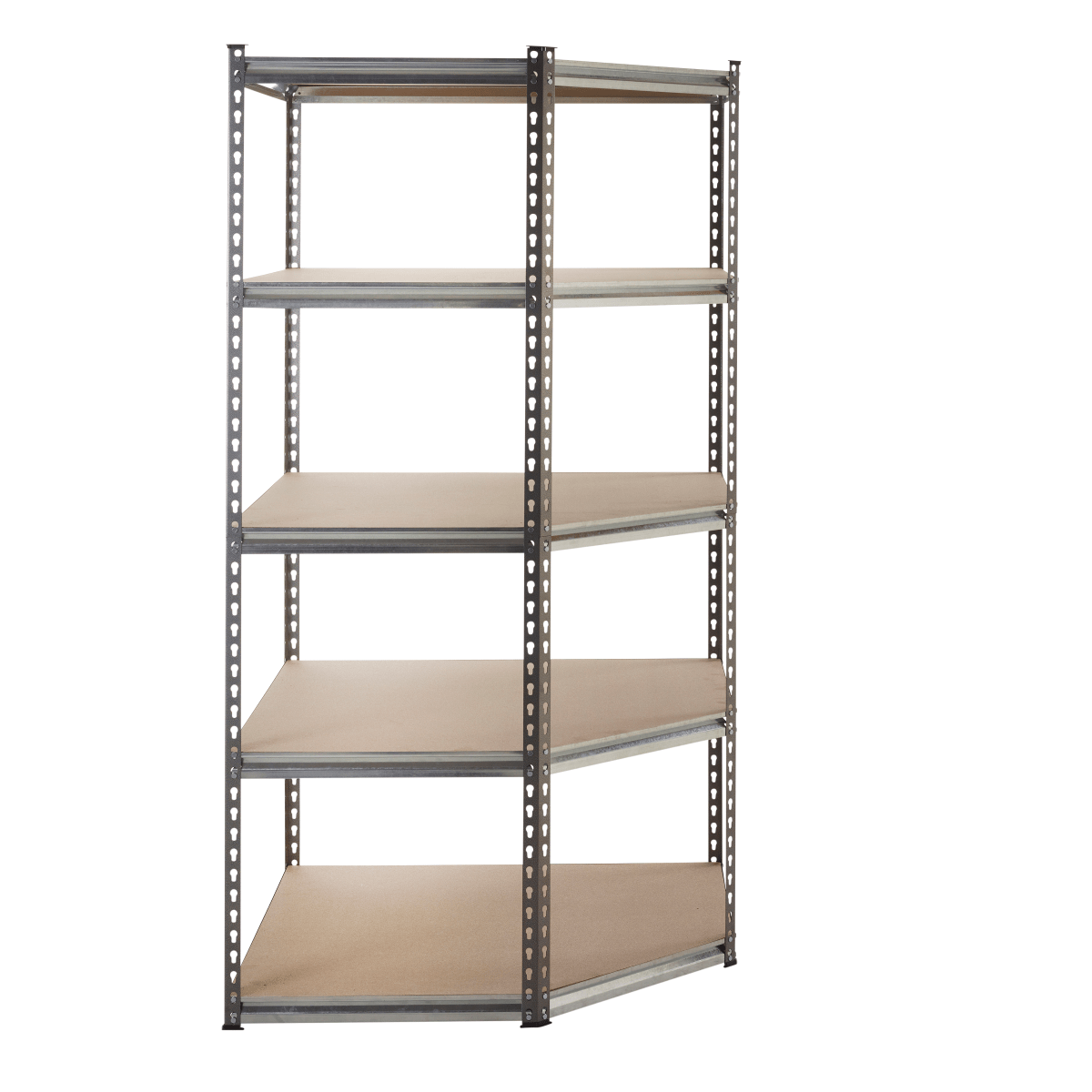 Corner 5 Shelf Shelving with 2 Extra Bays - Warehouse Storage Products