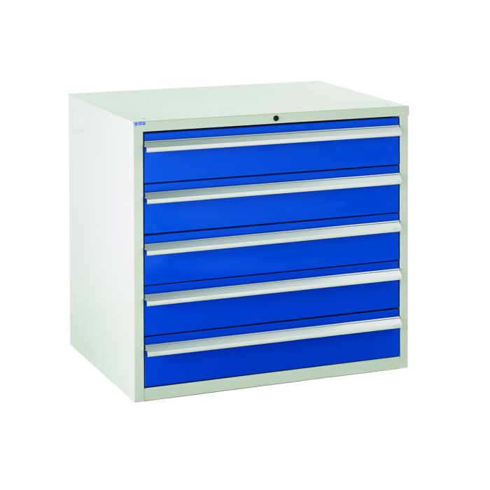 Euroslide Cabinet - 5 Drawers (825H x 900W x 650D - 5 x 150 Drawer Size) - Warehouse Storage Products