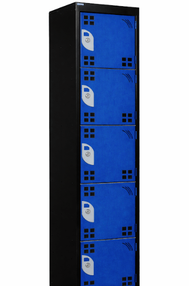 Express Tool Charging Lockers with Perforated Doors - Warehouse Storage Products