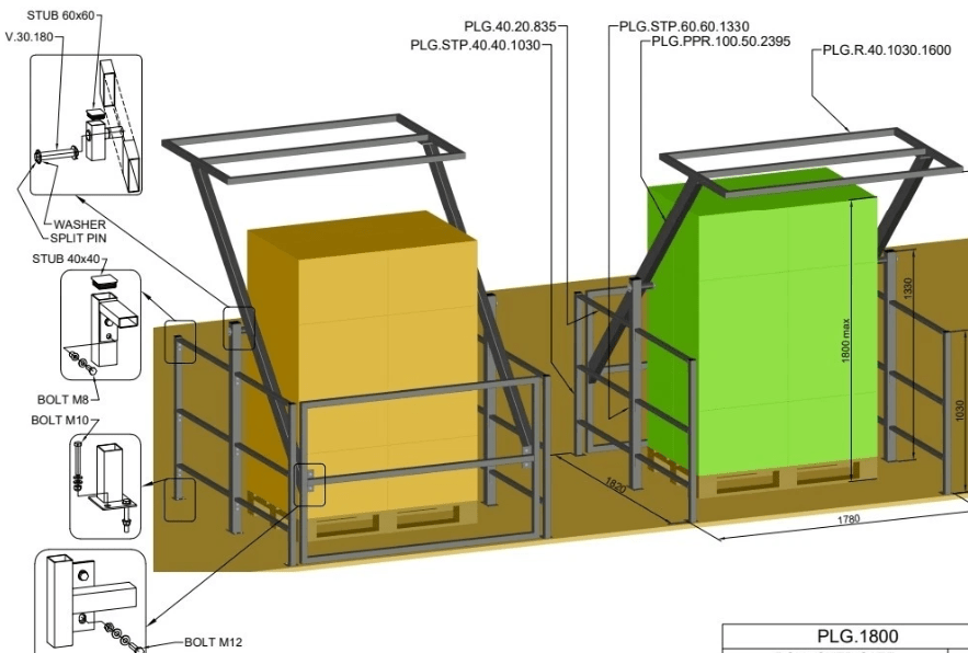 Mezzanine Saftey Pallet Gate Up and Over Seesaw - Warehouse Storage Products