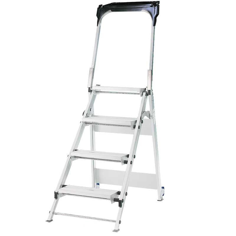 Easy Slope Aluminium Folding Leader Steps (2, 3 & 4 Treads) - Warehouse Storage Products