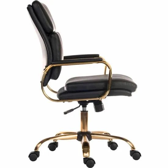 Office Vintage Executive Leather Look Chair Black - Warehouse Storage Products