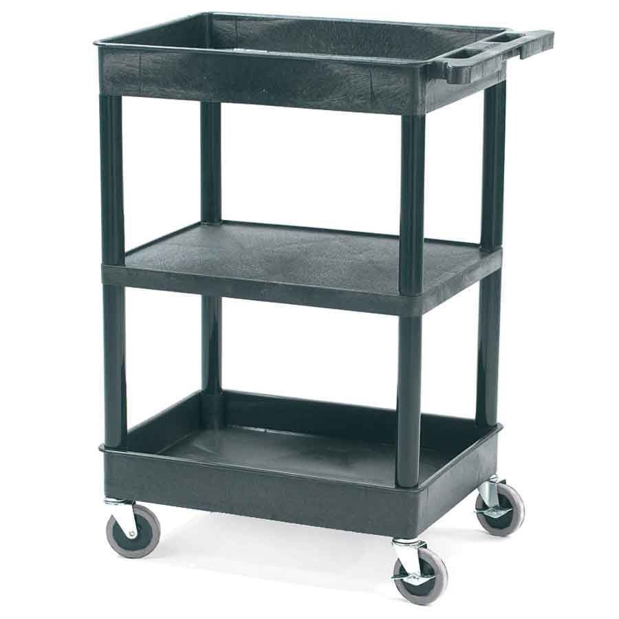 Plastic 3-Tier Multi-Purpose Trolleys - Warehouse Storage Products