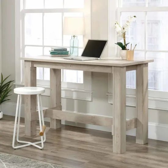 Premium Office Counter Height Work Bench (Oak, Chestnut & Walnut) - Warehouse Storage Products