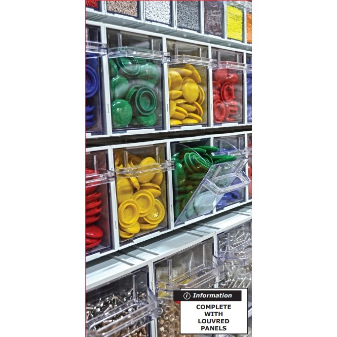 Rhino Tilt Storage Bins With Louvre Panels - Warehouse Storage Products